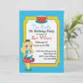 Alice im Wunderland Tee Party Geburtstag Custom Einladung (Stehend Vorderseite)