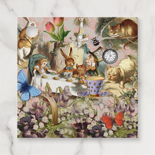 Alice im Wunderland Tee Party Geschenkanhänger (Vorderseite)