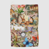 Alice im Wunderland Tee Party Golfhandtuch (Vorderseite)