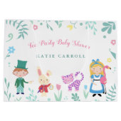 Alice im Wunderland Tee-Party Kinderdusche Große Geschenktüte (Rückseite)