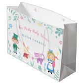 Alice im Wunderland Tee-Party Kinderdusche Große Geschenktüte (Rückseite Schrägansicht)