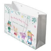 Alice im Wunderland Tee-Party Kinderdusche Große Geschenktüte (Vorderseite Schrägansicht)