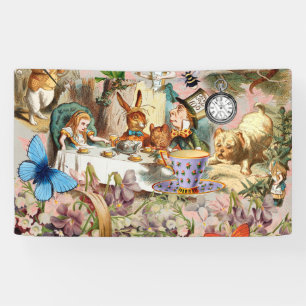 Alice im Wunderland Tee Party Kunst Banner