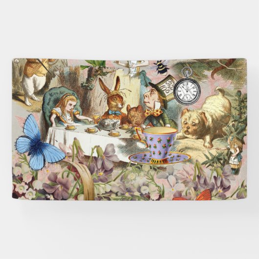 Alice im Wunderland Tee Party Kunst Banner (Horizontal)