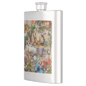 Alice im Wunderland Tee Party Kunst Flachmann (Links)