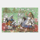 Alice im Wunderland Tee Party Kunst Geschenkpapier Set (Vorderseite 3)