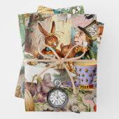Alice im Wunderland Tee Party Kunst Geschenkpapier Set (Beispiel)