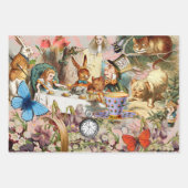 Alice im Wunderland Tee Party Kunst Geschenkpapier Set (Vorderseite)