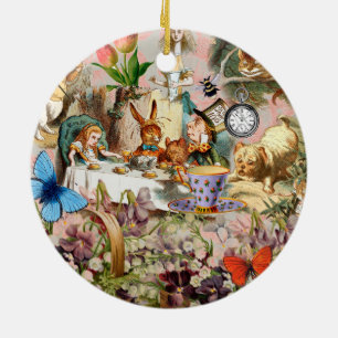 Alice im Wunderland Tee Party Kunst Keramik Ornament