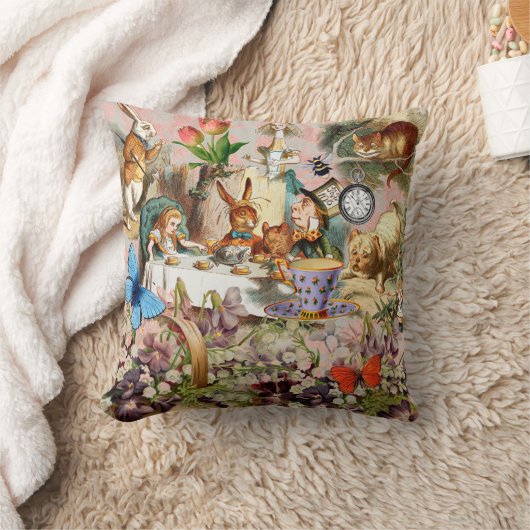Alice im Wunderland Tee Party Kunst Kissen (Decke)