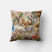 Alice im Wunderland Tee Party Kunst Kissen (Rückseite)