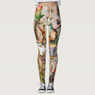 Alice im Wunderland Tee Party Kunst Leggings