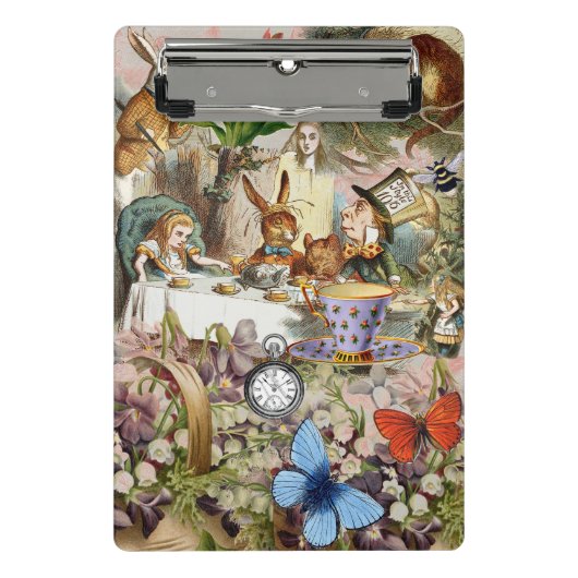 Alice im Wunderland Tee Party Kunst Mini Klemmbrett (Vorderseite)