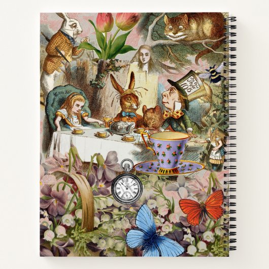 Alice im Wunderland Tee Party Kunst Notizblock (Rückseite)