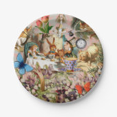 Alice im Wunderland Tee Party Kunst Pappteller (Vorderseite)