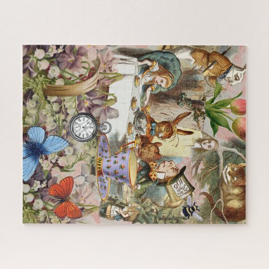 Alice im Wunderland Tee Party Kunst Puzzle (Horizontal)