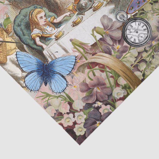 Alice im Wunderland Tee Party Kunst Seidenpapier (Ausschnitt)