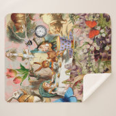 Alice im Wunderland Tee Party Kunst Sherpadecke (Vorderseite (Horizontal))