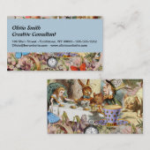 Alice im Wunderland Tee Party Kunst Visitenkarte (Vorne/Hinten)