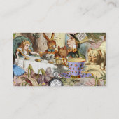 Alice im Wunderland Tee Party Kunst Visitenkarte (Rückseite)