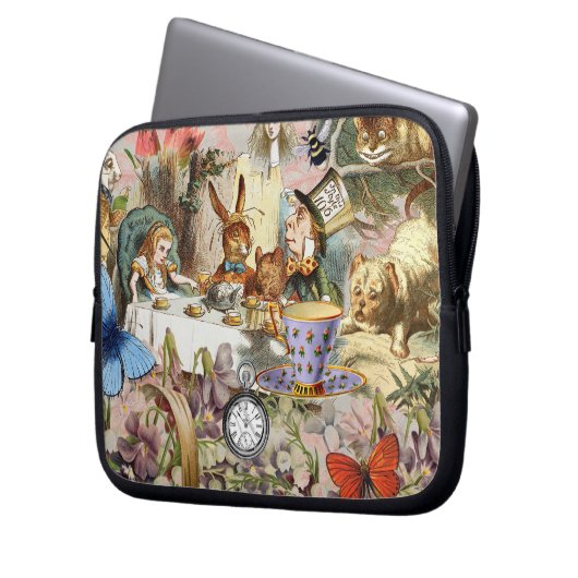 Alice im Wunderland Tee Party Laptopschutzhülle (Vorderseite Links)