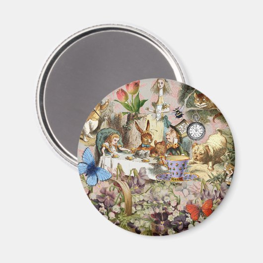 Alice im Wunderland Tee Party Magnet (Vorderseite/Rückseite)