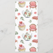 Alice im Wunderland | Tee-Party Menükarte (Rückseite)