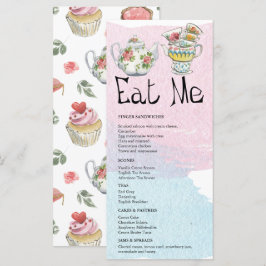 Alice im Wunderland | Tee-Party Menükarte