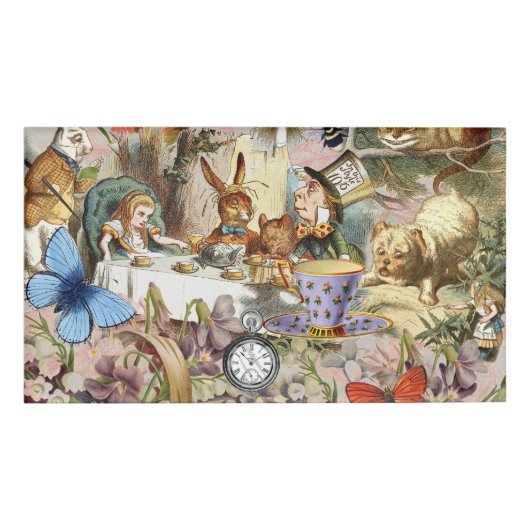 Alice im Wunderland Tee Party Namenschild (Vorderseite)