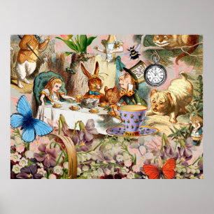 Alice im Wunderland Tee Party Poster