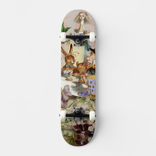 Alice im Wunderland Tee Party Skateboard (Vorderseite)