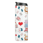 Alice im Wunderland Tee Party Themenmuster Thermosbecher (Nach rechts gedreht)