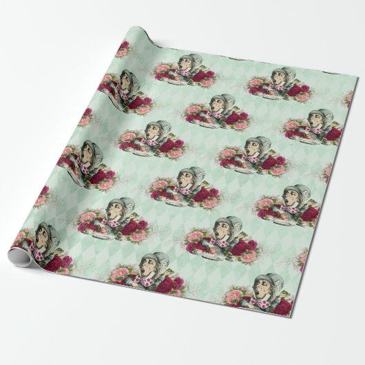 Alice im Wunderland Tee Time Wrapping Paper Geschenkpapier (Ungerollt)