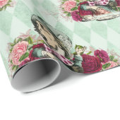 Alice im Wunderland Tee Time Wrapping Paper Geschenkpapier (Rolleneckpunkt)