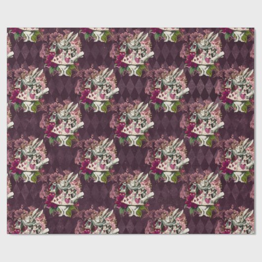 Alice im Wunderland Tee Time Wrapping Paper Geschenkpapier (Flach)