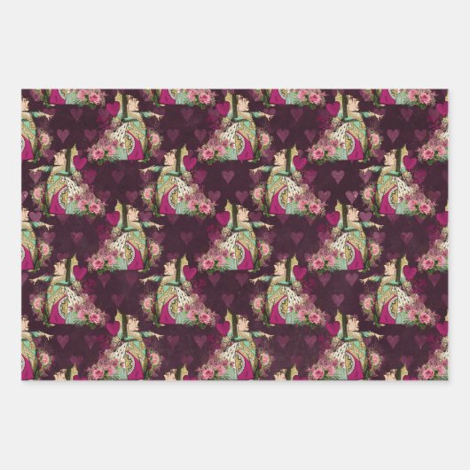 Alice im Wunderland Tee Time Wrapping Paper Sheets Geschenkpapier Set (Vorderseite)