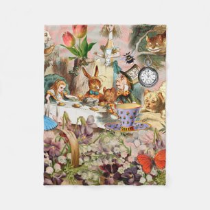 Alice im Wunderland Teegesellschaft Kunst Fleecedecke