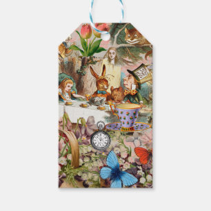 Alice im Wunderland Teegesellschaft Kunst Geschenkanhänger