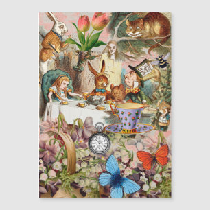 Alice im Wunderland Teegesellschaft Kunst Magnetkarte