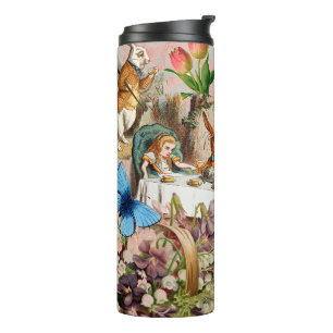 Alice im Wunderland Teegesellschaft Kunst Thermosbecher