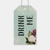 Alice im Wunderland Teemarke "Drink Me" Geschenkanhänger (Rückseite)