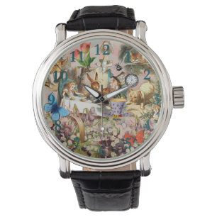 Alice im Wunderland Teeparty Kunst Armbanduhr