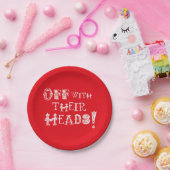 Alice im Wunderland Teller mit ihren Köpfen (Party)