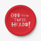 Alice im Wunderland Teller mit ihren Köpfen (Vorderseite)