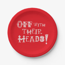 Alice im Wunderland Teller mit ihren Köpfen