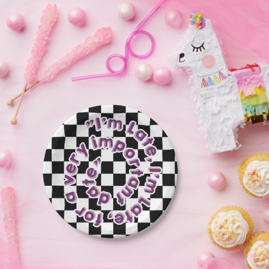 Alice im Wunderland-Teller - Weißes Kaninchen-Zita Pappteller (Party)