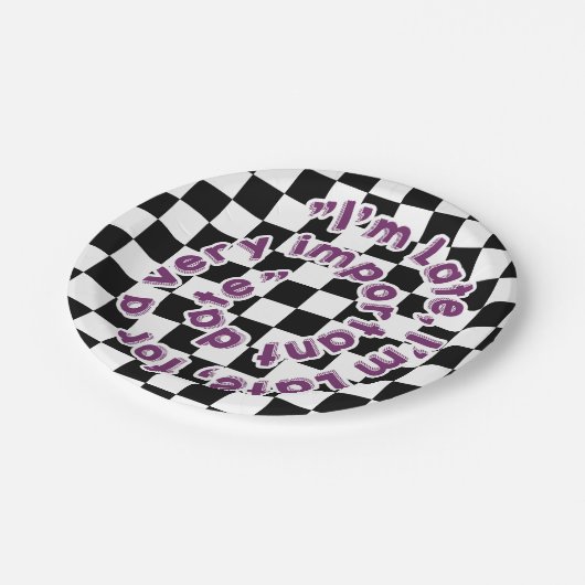 Alice im Wunderland-Teller - Weißes Kaninchen-Zita Pappteller (Schrägansicht)