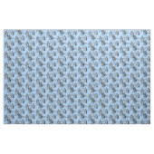 Alice im Wunderland-Textilgewebe-Blau Stoff (Yard (91,4 cm))