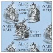 Alice im Wunderland-Textilgewebe-Blau Stoff (Nahaufnahme)