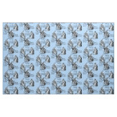 Alice im Wunderland-Textilgewebe-Blau Stoff (Fat Quarter (45,7 x 55,9 cm))